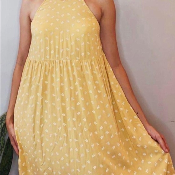 Mossimo Sleeveless Dress Pale Yellow White Floral - Picture 1 of 8